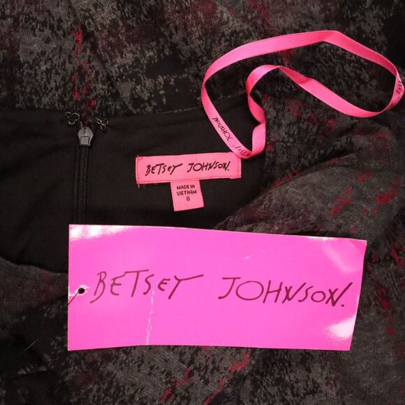 Betsy Johnson NEW dress Size 8 Lined Office Career Midi Stretchy  Cap Sleeves - Picture 3 of 11